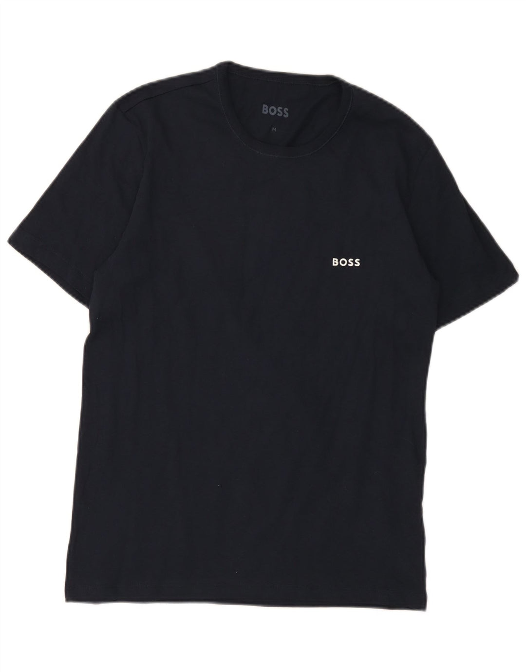 Hugo Boss Hombre Camiseta Top Medium Azul Marino Algodón