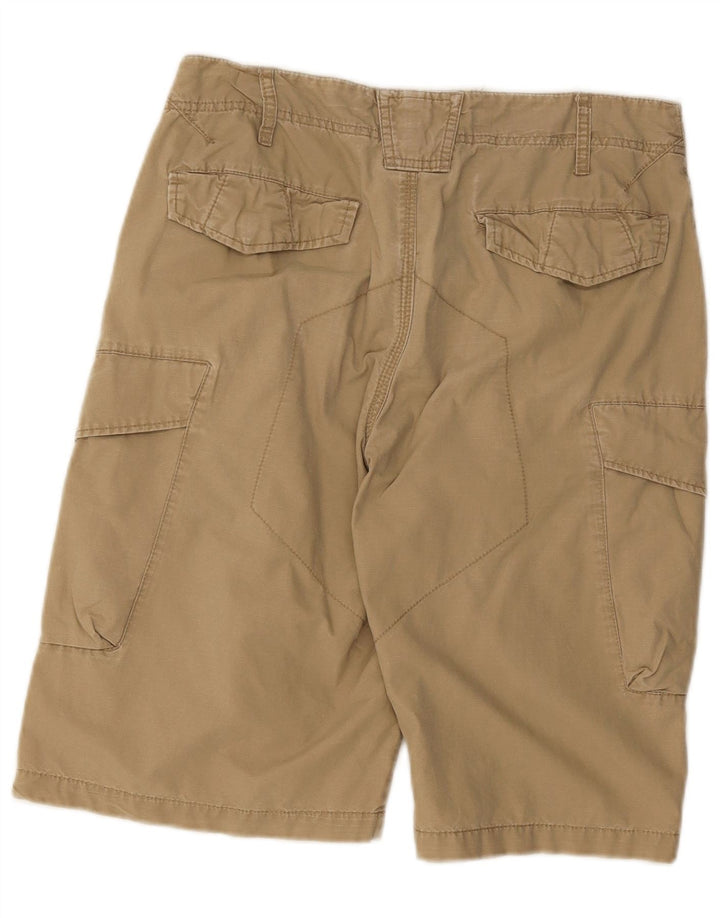Zara Mens Cargo Shorts EU 40 Medium W31 Algodón Beige