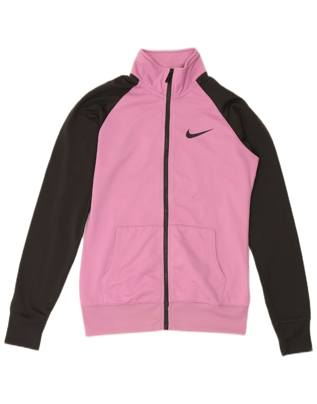 NIKE Chaqueta de chándal para mujer UK 10 Small Pink Colourblock Poliéster