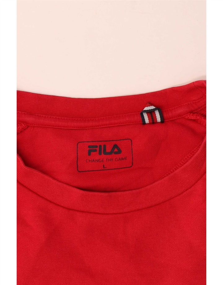 Fila Hombre Graphic Sudadera Jumper Large Multicolor Colorblock Algodón