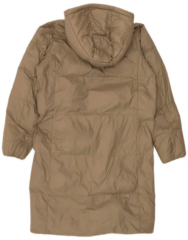 Calvin Klein Jeans Abrigo acolchado extragrande para mujer UK 10 Small Caqui Poliamida