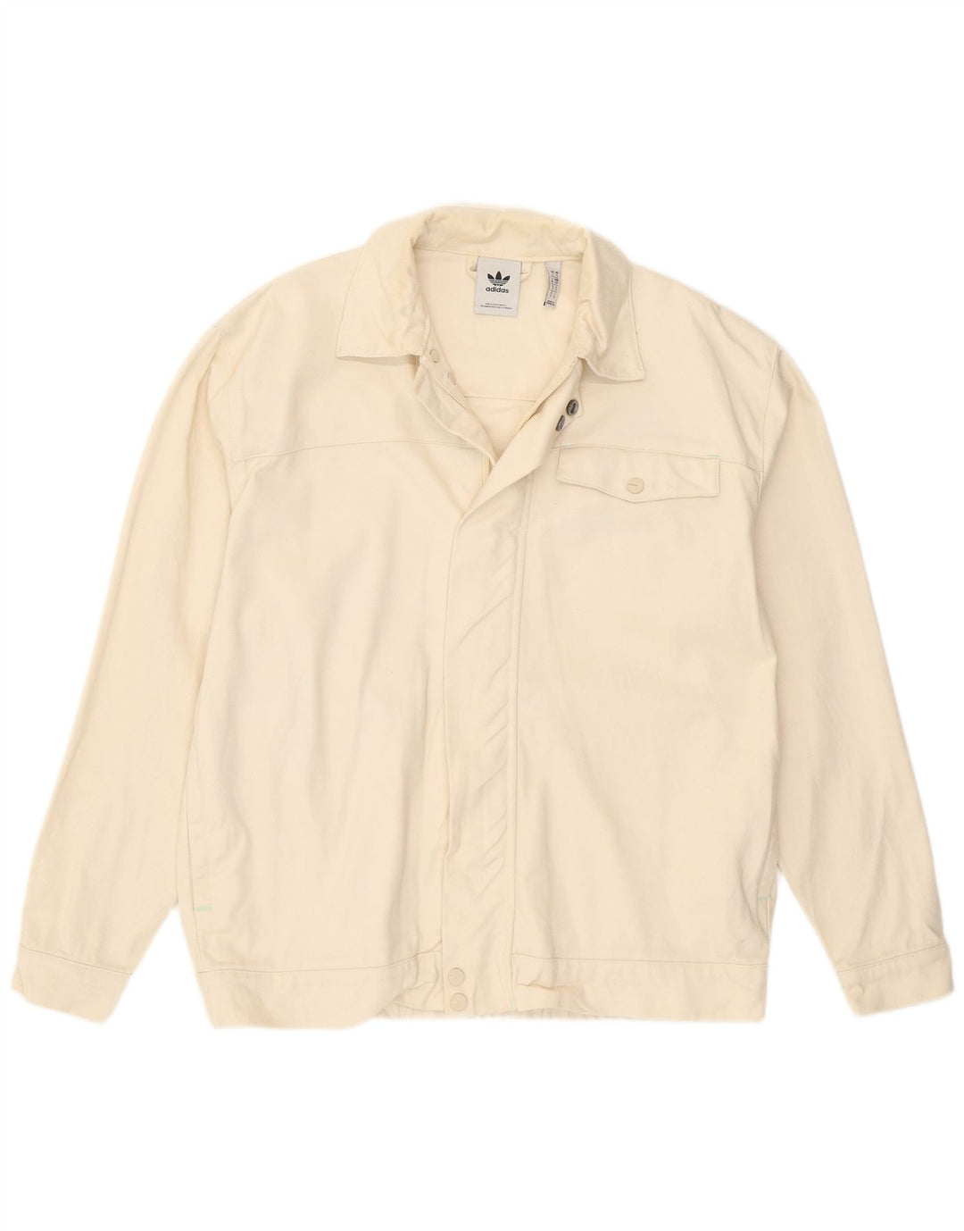 Adidas Chaqueta Bomber para Hombre UK 36 Small Off White Cotton