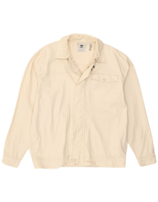 Adidas Chaqueta Bomber para Hombre UK 36 Small Off White Cotton