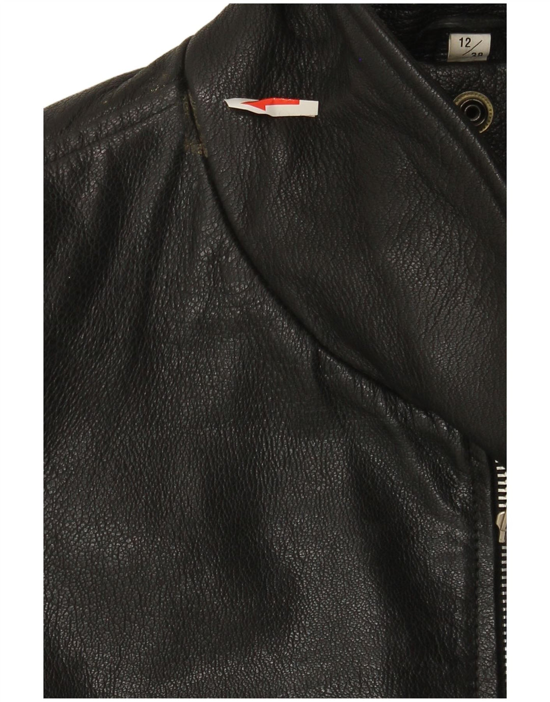 CLASSIC Chaqueta de cuero para mujer UK 12 Medium Black Leather