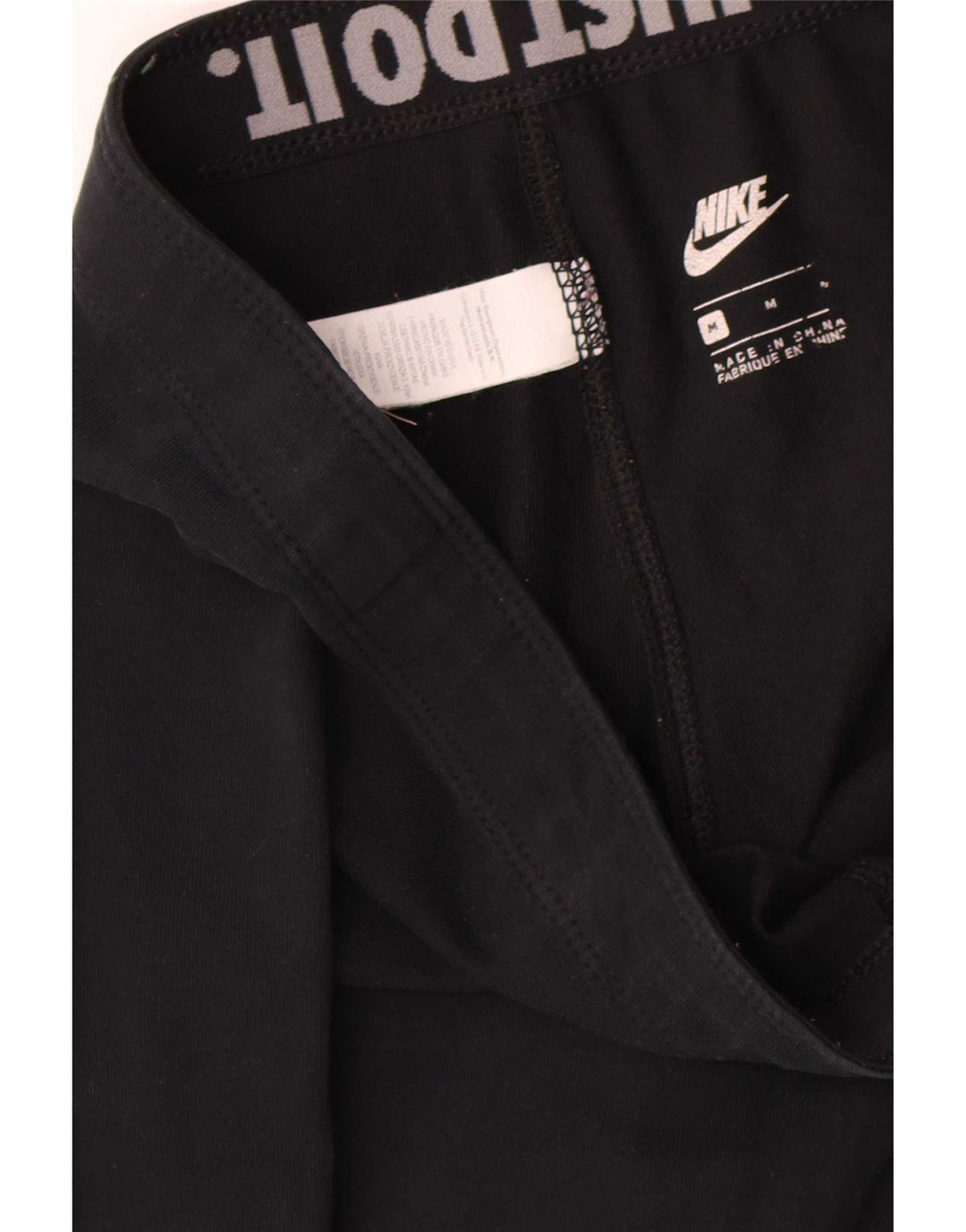 Nike - Leggings gráficos para mujer (talla 40), algodón negro mediano