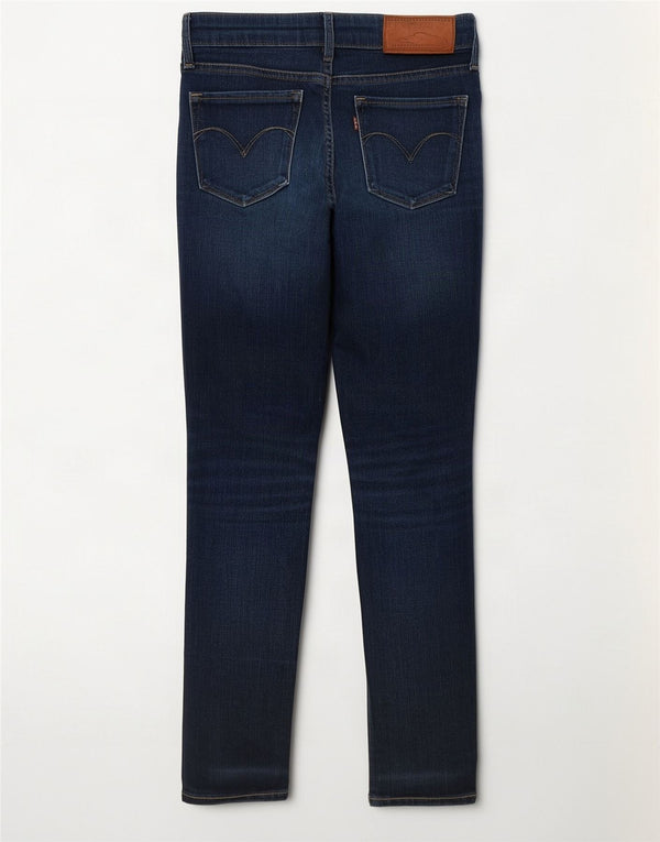 Levi's Vaqueros ajustados Demi Curve de talle moderno para mujer W24 L27 Algodón azul marino
