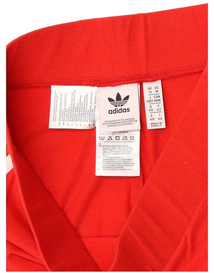 Adidas Leggings para mujer Reino Unido 14 Algodón rojo mediano