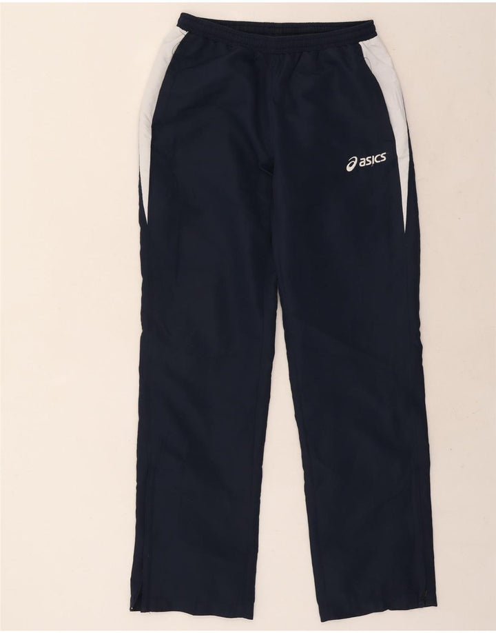 Asics Pantalón De Chándal Para Hombre Grande Azul Marino Colorblock Poliéster