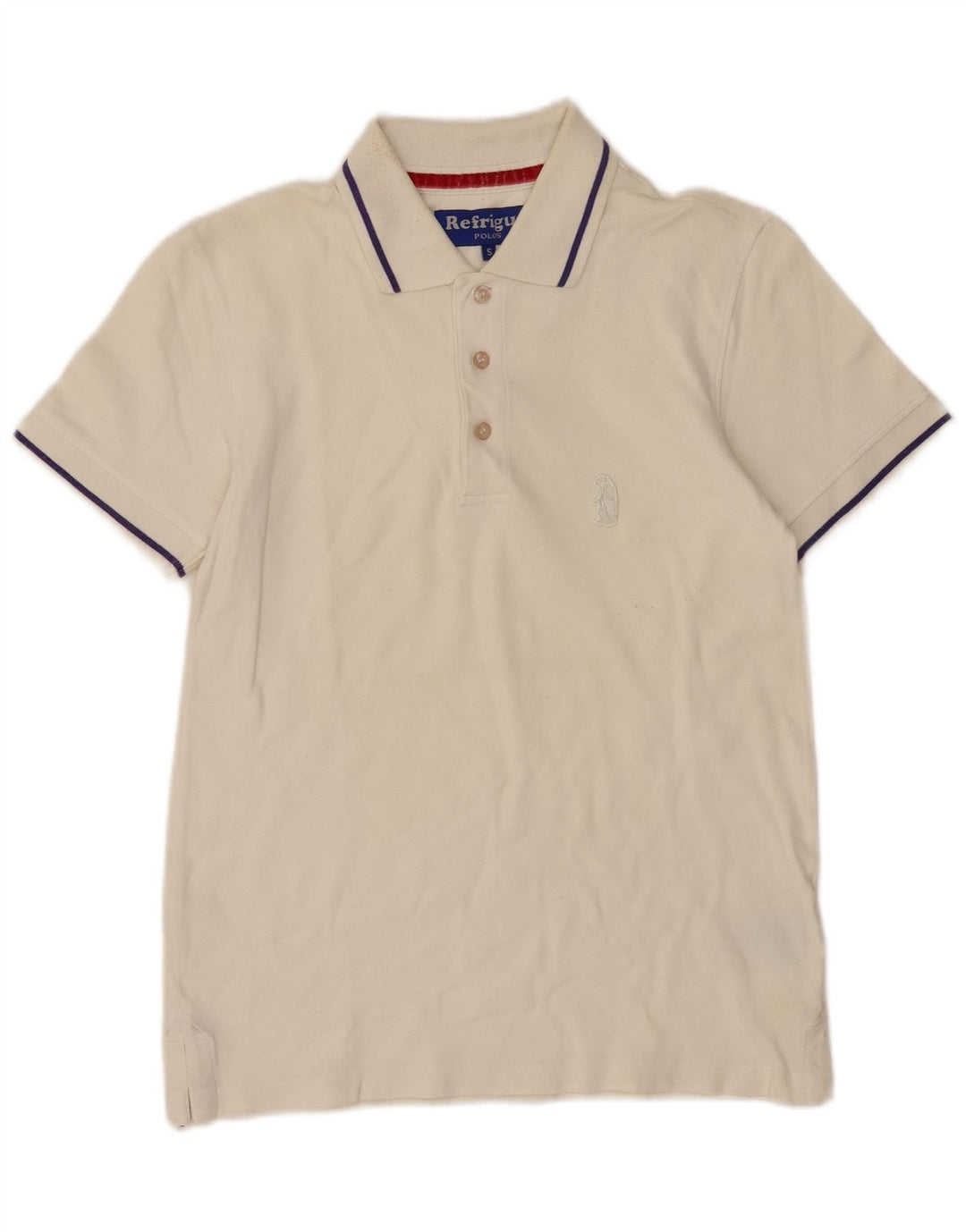 Refrigue Polo Hombre Pequeño Algodón Blanco