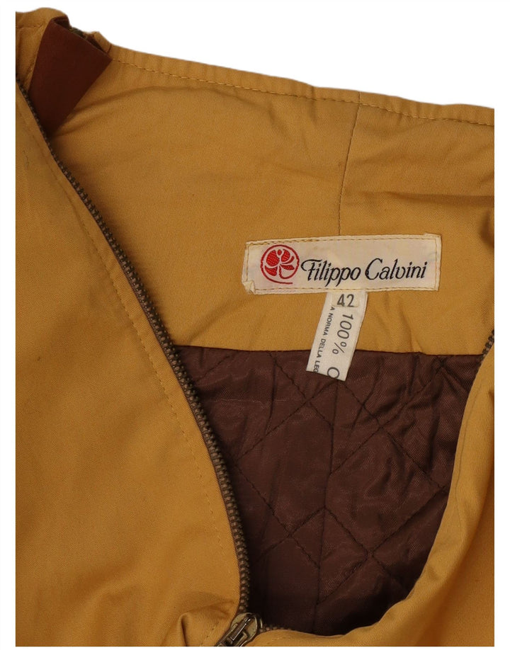 Chaqueta bomber vintage para mujer IT 42 Algodón amarillo medio