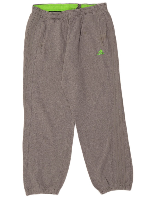 Adidas Hombre Pantalones De Chándal Joggers XL Gris Algodón