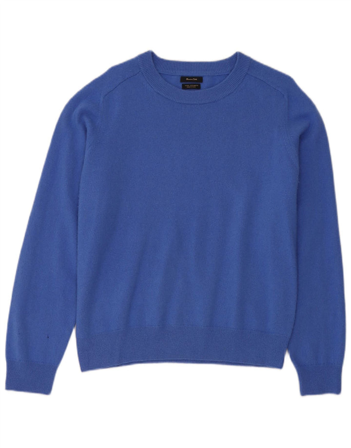 Massimo Dutti Jersey Cuello Redondo Hombre XL Lana Azul