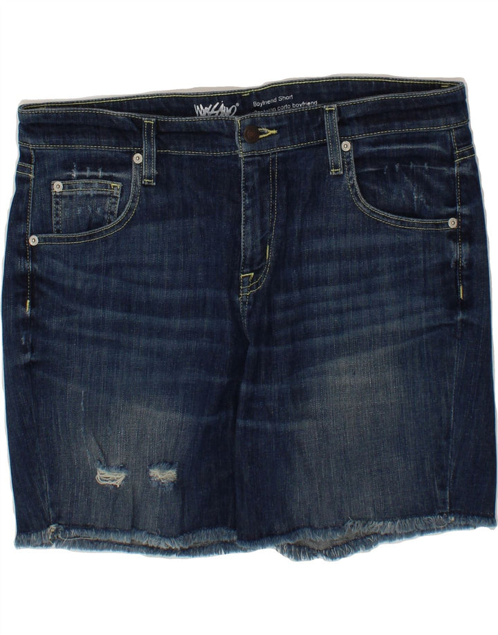 MOSSIMO Womens Boyfriend Denim Shorts US 12 Large W34  Navy Blue Vintage Mossimo and Second-Hand Mossimo from Messina Hembry 