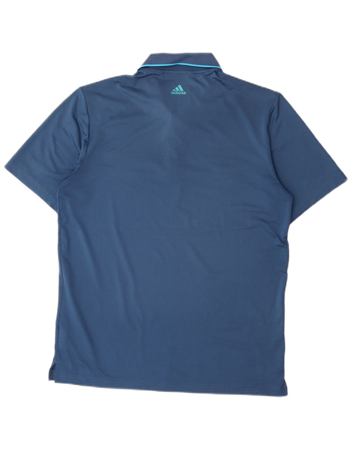 Polo Adidas Hombre Poliéster Rayas Azul Marino Mediano