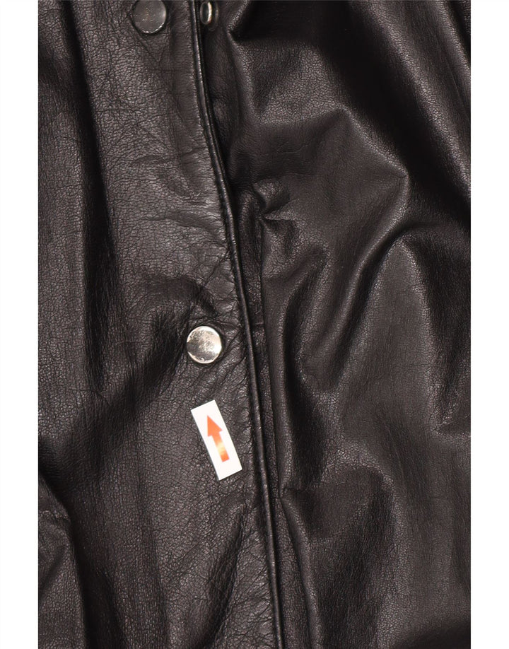 Canda Chaqueta de cuero extragrande para mujer EU 40 Cuero negro mediano
