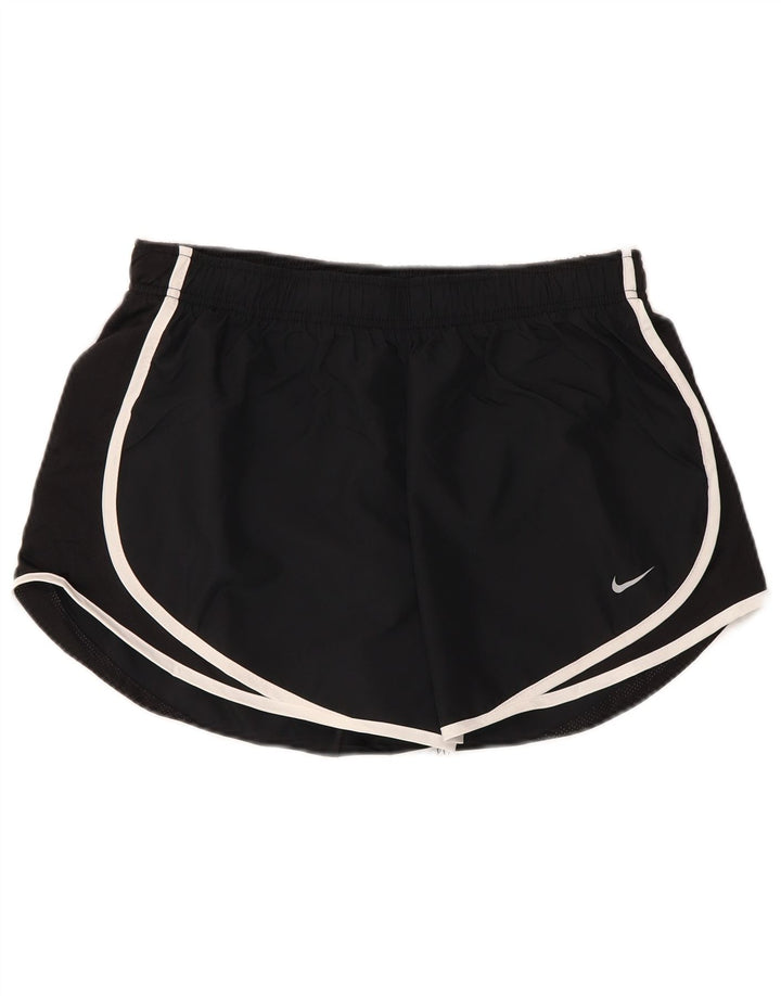 NIKE Pantalones cortos deportivos para mujer UK 44 Grande Poliéster negro
