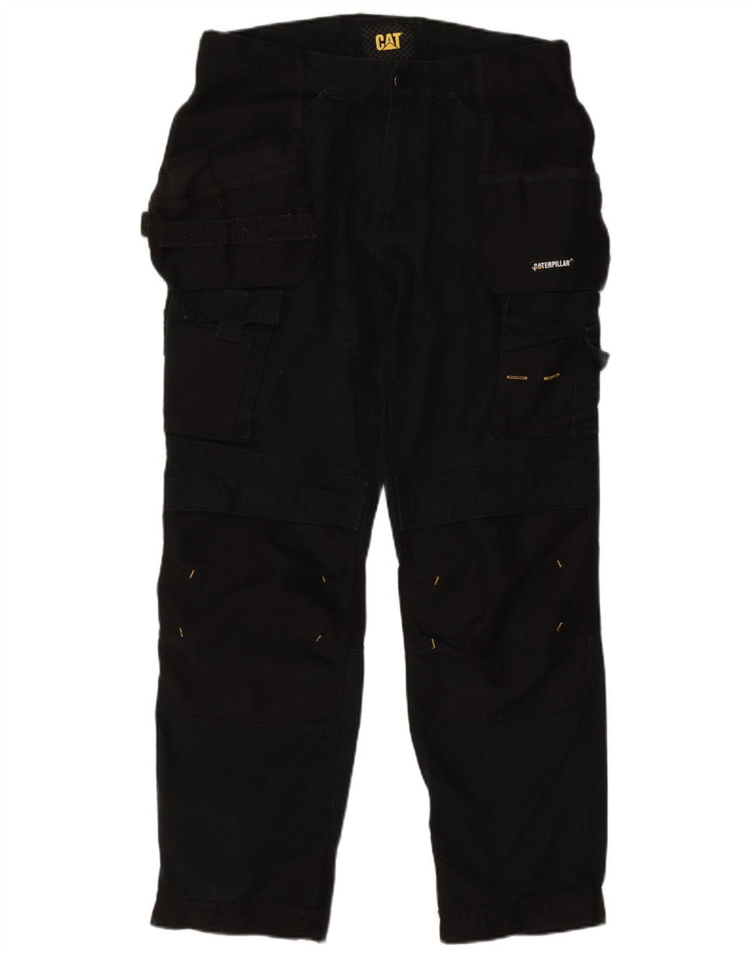 CAT Pantalones cargo rectos para hombre W32 L29 Algodón negro