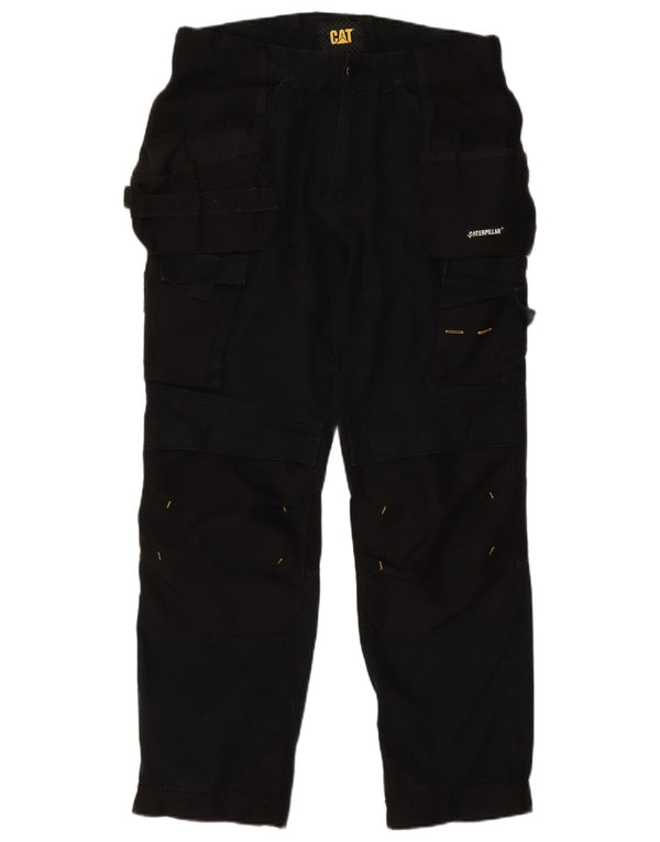 CAT Pantalones cargo rectos para hombre W32 L29 Algodón negro