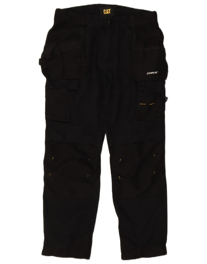 CAT Pantalones cargo rectos para hombre W32 L29 Algodón negro