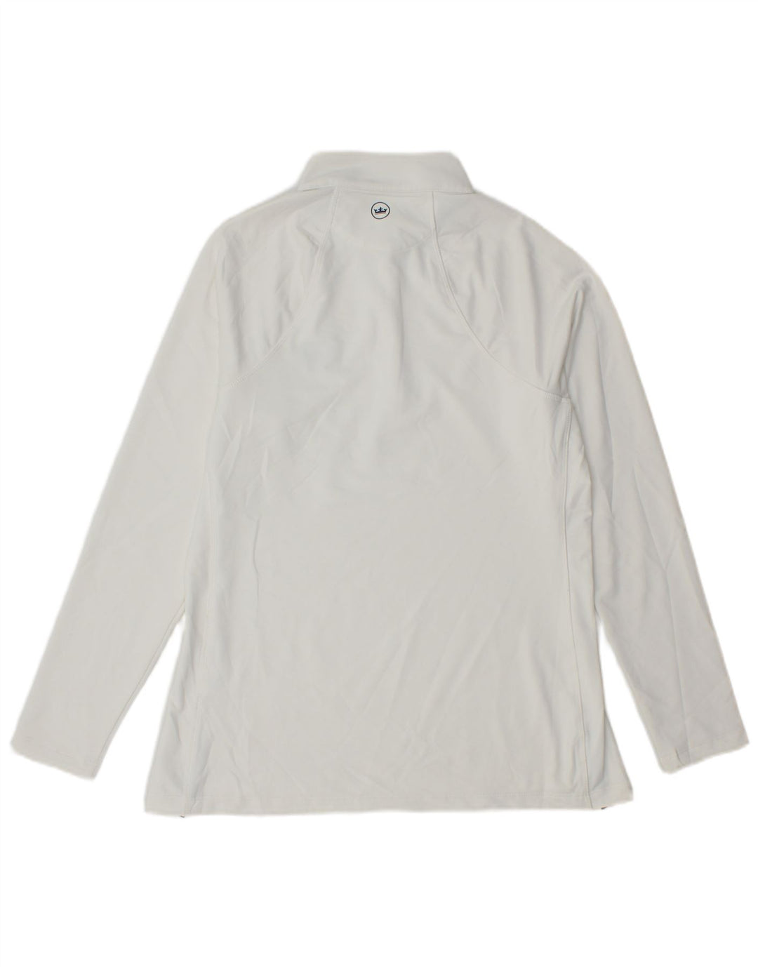 Peter Millar Top de chándal con cuello y cremallera para mujer Poliéster blanco mediano