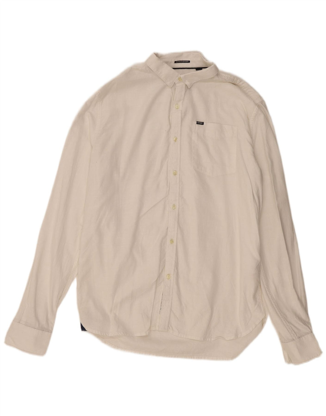 Camisa Superdry Hombre 2XL Algodón Blanco