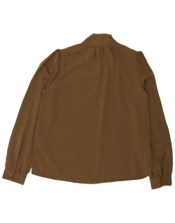 French Connection Blusa de ajuste relajado para mujer UK 40 Small Poliéster caqui