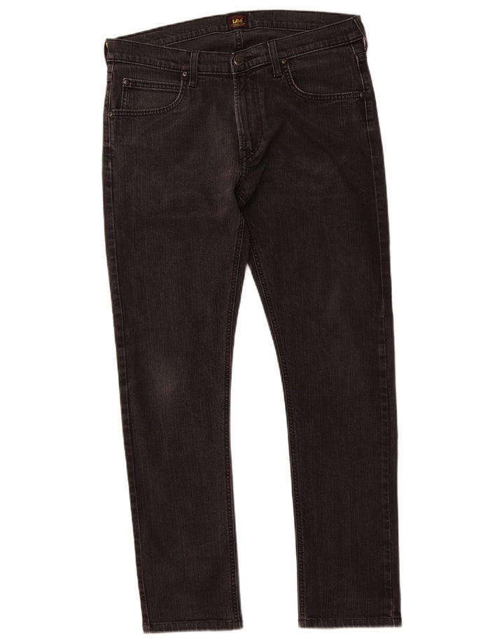 LEE Luke Slim Jeans para Mujer W33 L30 Algodón Negro