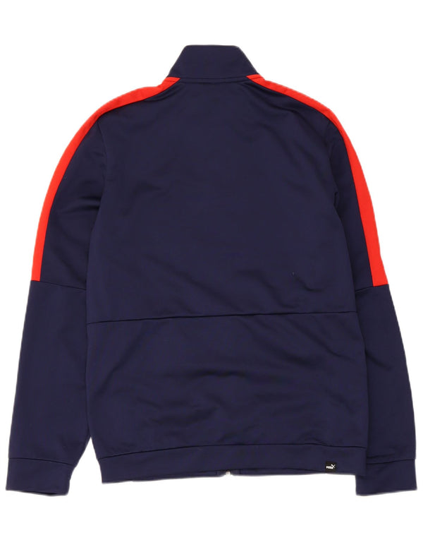 Puma - Chaqueta de chándal con gráfico para niño, 13-14 años, color azul marino