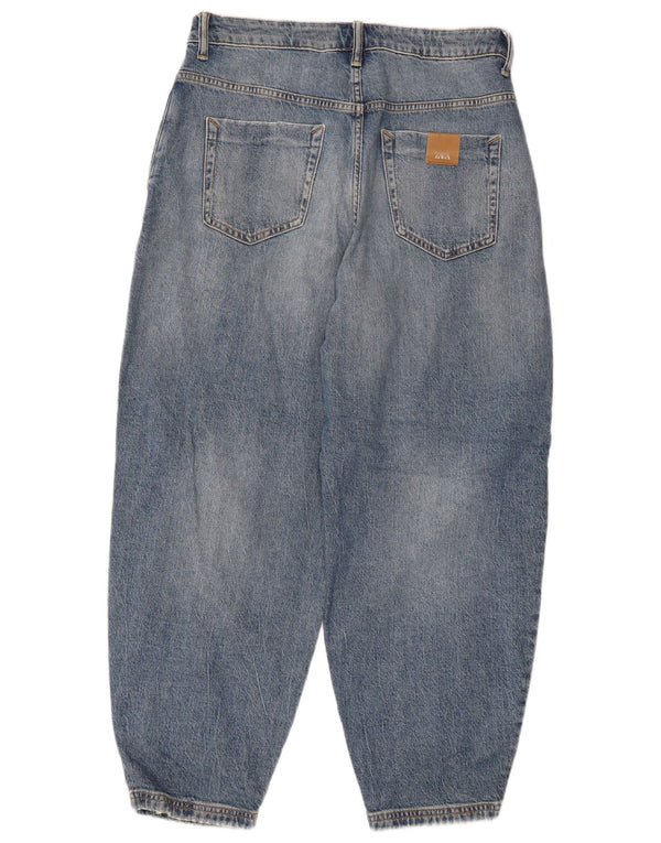 Zara Jeans Cónicos Desgastados para Mujer EU 40 Medium W30 L26 Algodón Azul