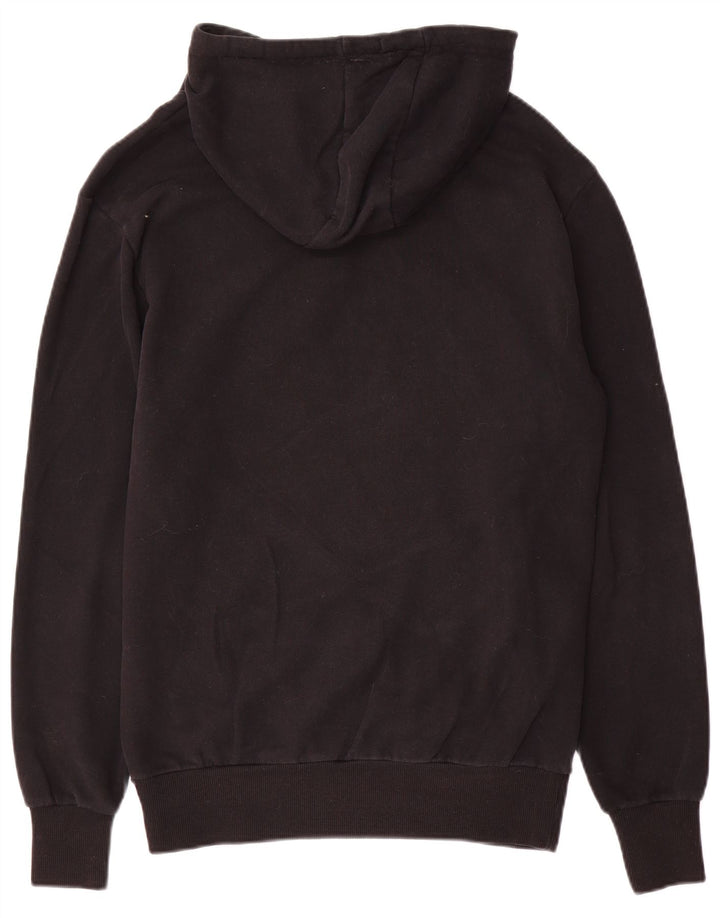 ELLESSE Hombre Sudadera con Capucha Gráfica Jersey Mediano Algodón Negro
