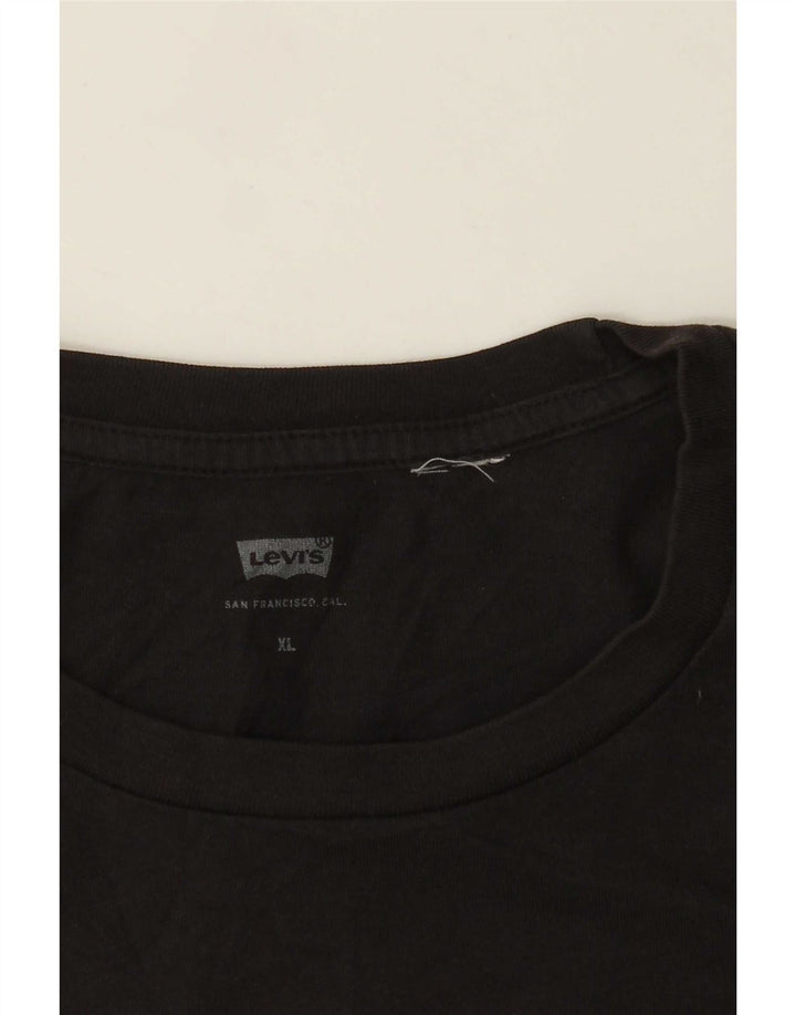 Levi's Hombre Camiseta Gráfica Top XL Negro