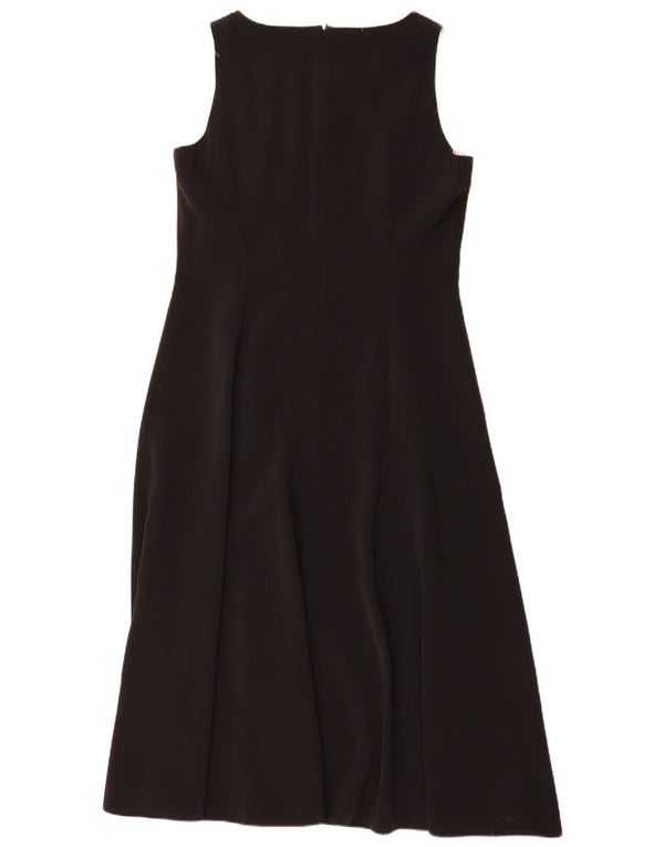 JACQUES VERT Vestido largo sin mangas para mujer UK 44 Grande Poliéster negro