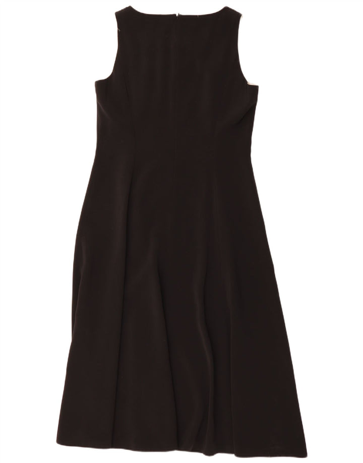 JACQUES VERT Vestido largo sin mangas para mujer UK 44 Grande Poliéster negro