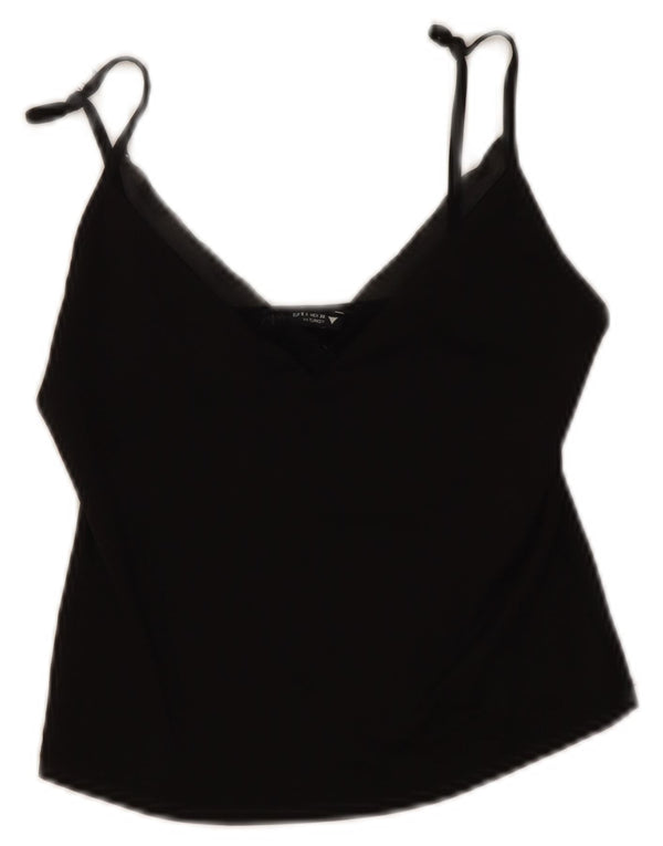 Zara Mujer Crop Cami Top UK 8 Small Negro