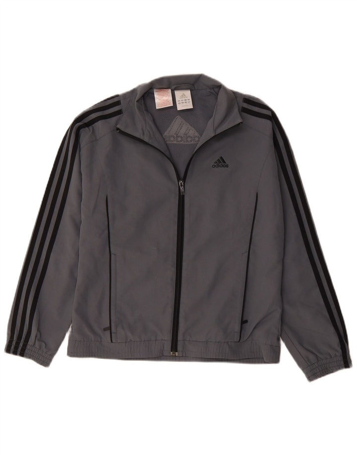 Adidas Chaqueta de chándal para niño 11-12 años Gris Poliéster