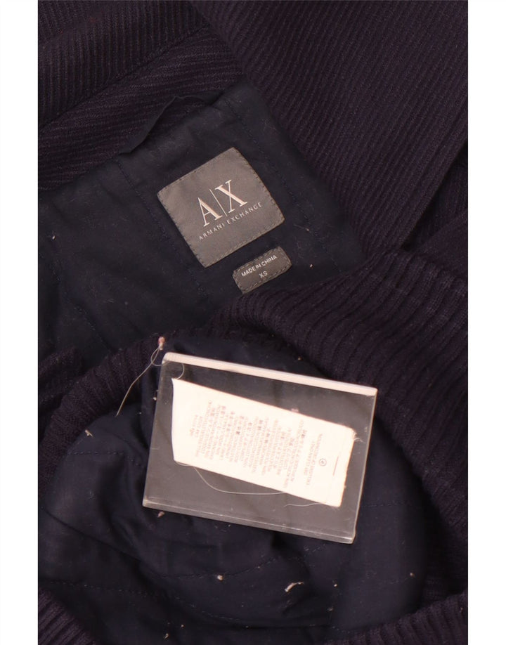 Armani Exchange Chaqueta bomber corta con doble botonadura para mujer UK 6 XS Azul marino