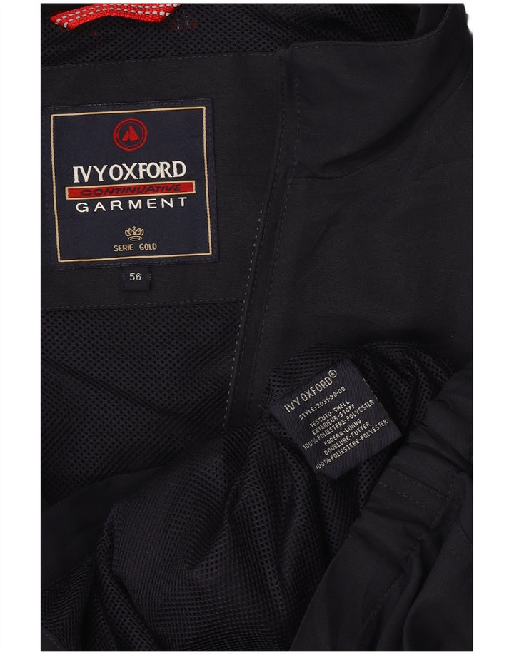 Ivy Oxford Chaqueta impermeable para hombre IT 56 3XL Azul marino Poliéster