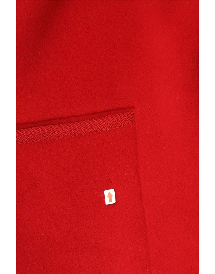 Genny Chaqueta tipo blazer extragrande con 3 botones para mujer UK 10 Small Red Wool