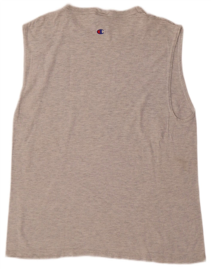 Champion Camiseta Sin Mangas Para Hombre Algodón Gris Medio
