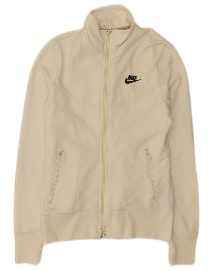Nike Chaqueta de chándal para mujer UK 8/10 Small Off White Poliéster