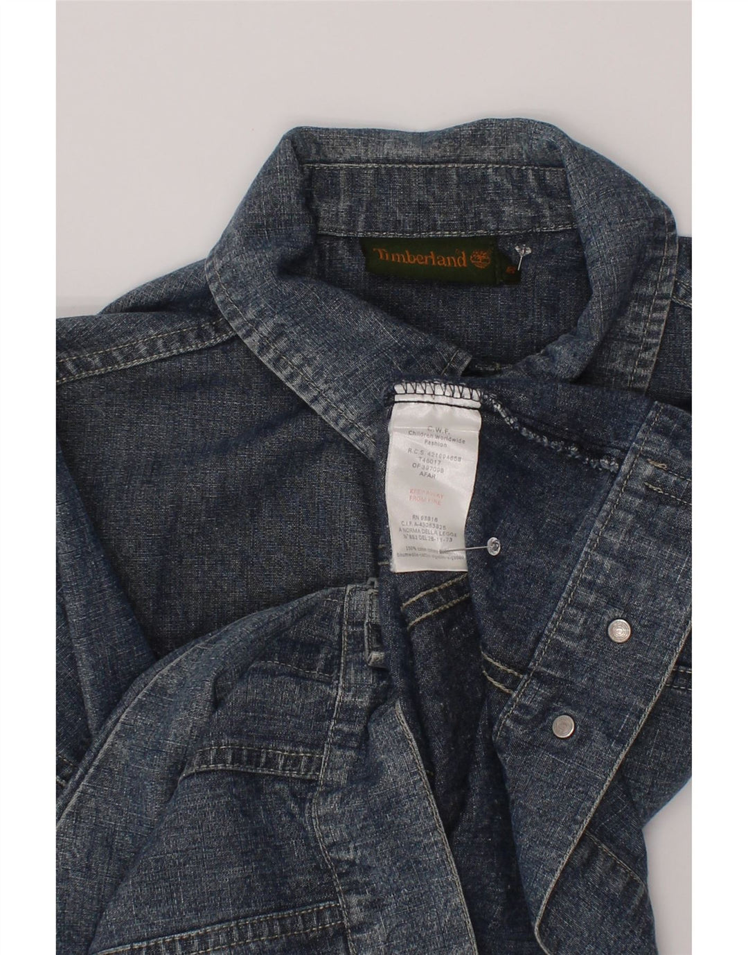 Timberland Chaqueta Vaquera Niño 7-8 Años Azul Algodón