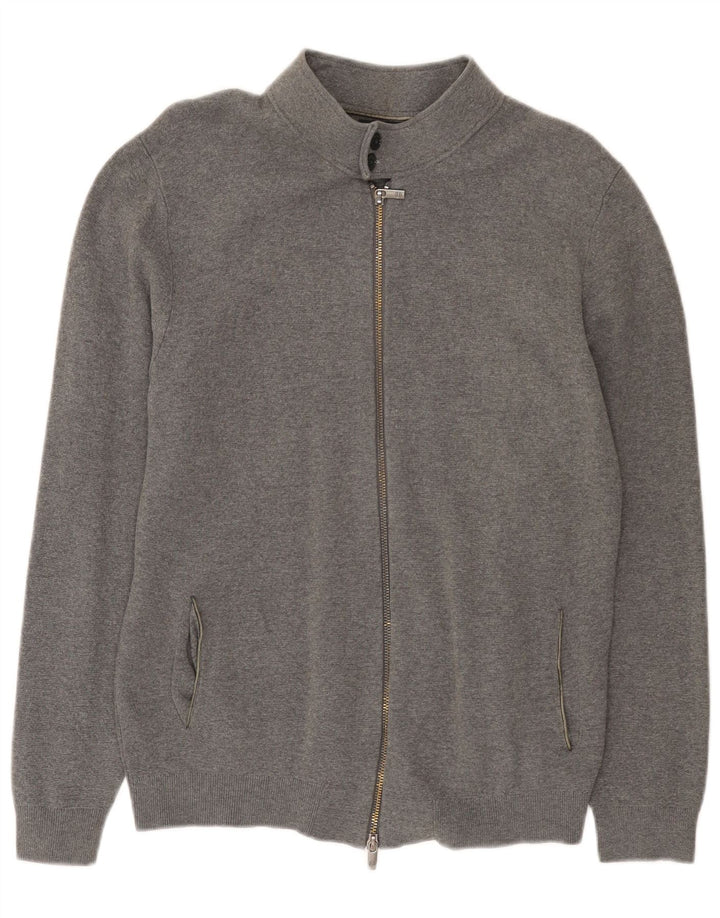 Massimo Dutti Suéter Cárdigan para Mujer Reino Unido 46 Grande Gris