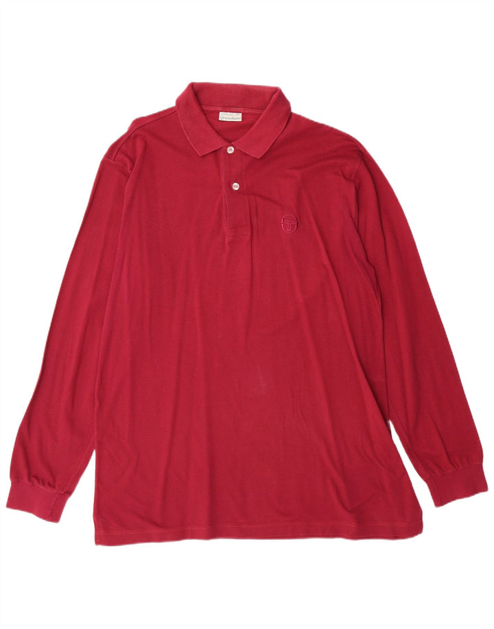 SERGIO TACCHINI Polo Manga Larga Hombre Algodón Granate Medio