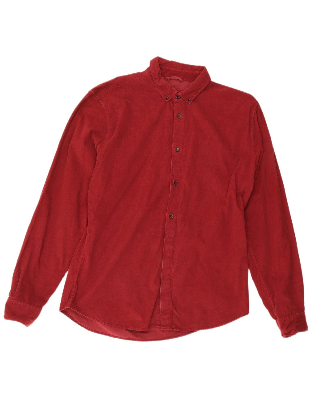 JIGSAW Camisa de pana para hombre Algodón rojo grande