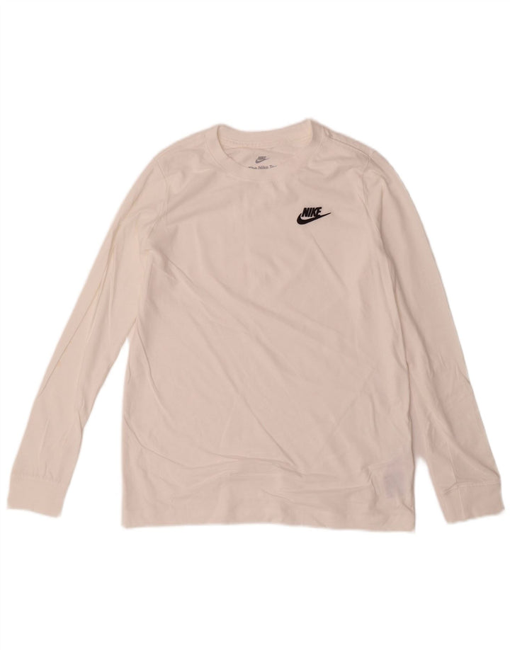 Nike Camiseta de manga larga para niños 12-13 años Grande Blanco Algodón