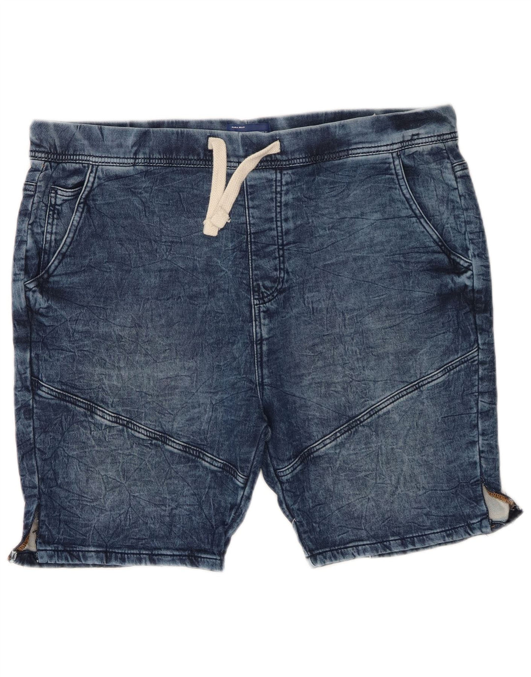 Zara Hombre Shorts Denim XL W38 Azul Algodón