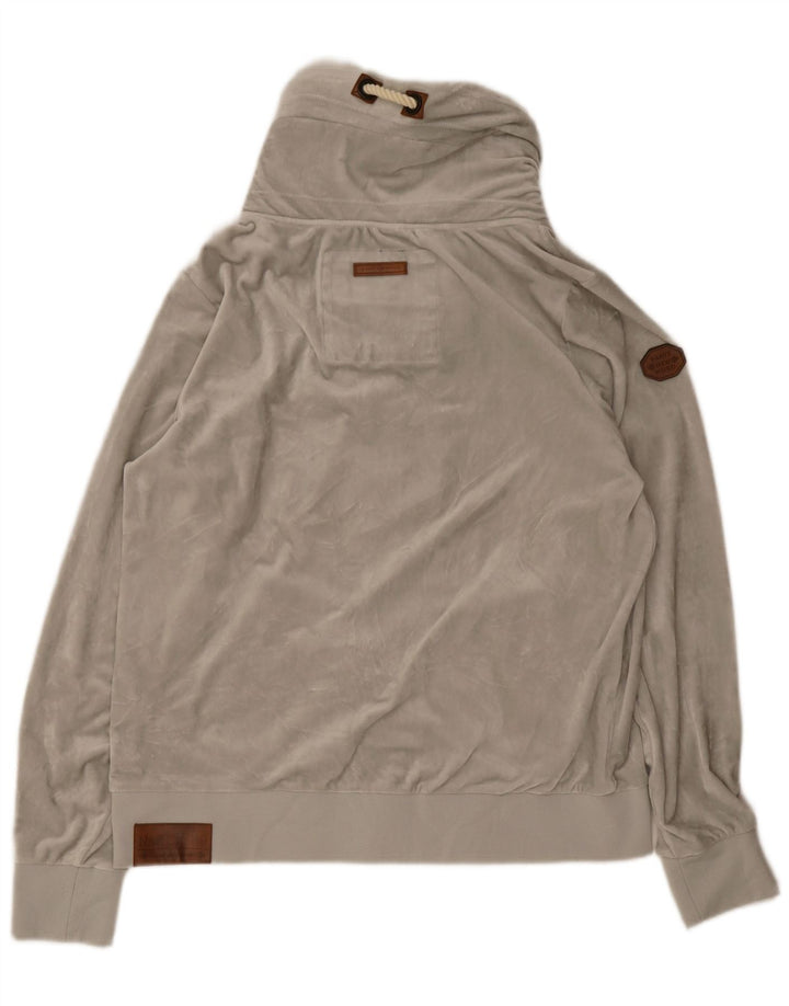 Naketano Chaqueta superior de chándal de terciopelo para hombre 2XL Poliéster gris