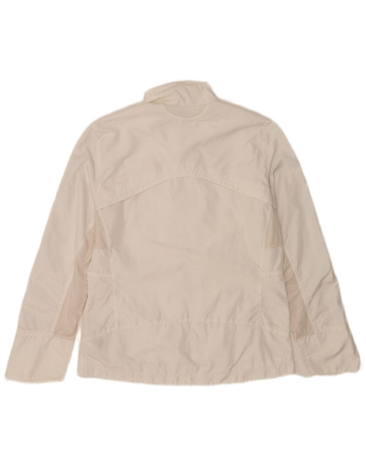 Adidas Mujer Clima 365 Chándal Top Chaqueta UK 14 Medio Blanco Poliéster