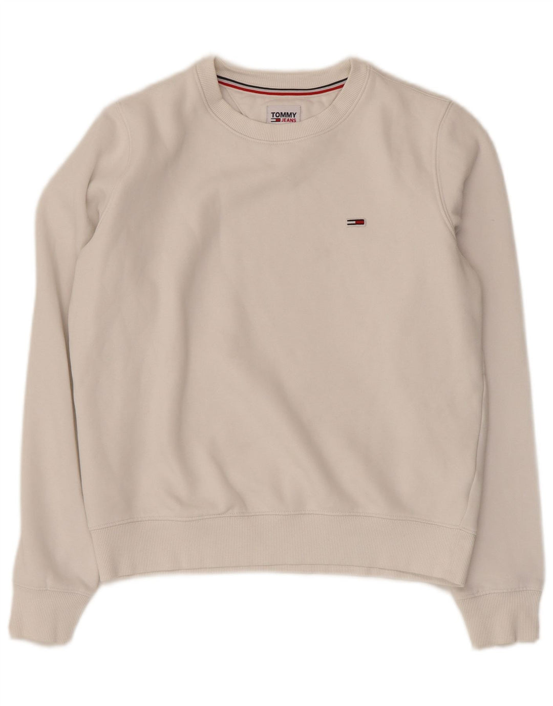 TOMMY HILFIGER Sudadera extragrande para mujer UK 6 XS Algodón blanco