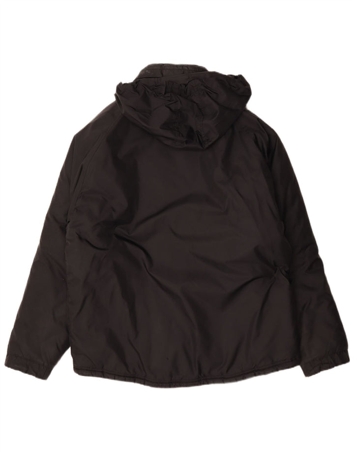 Kappa - Chaqueta acolchada con capucha para hombre, talla 40, talla grande, poliamida negra